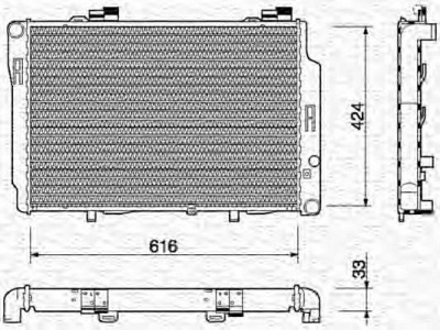 MAGNETI MARELLI 350213741000 -  Радиатор, охлаждение двигателя